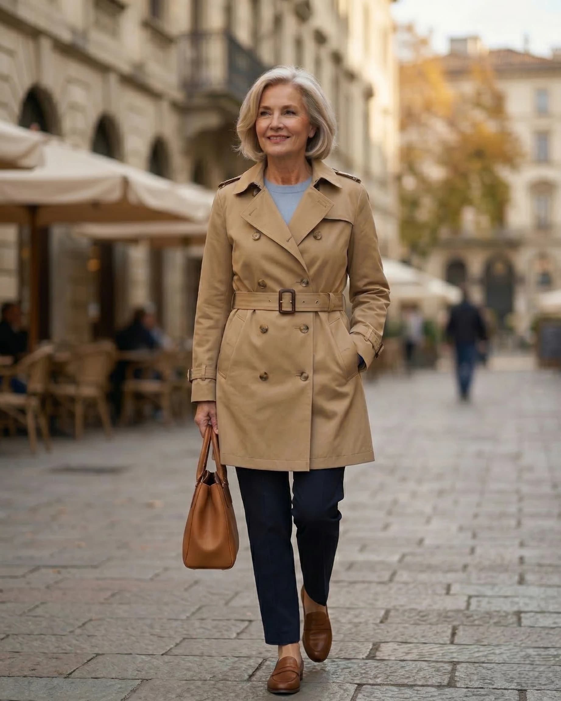 Gabardina MORI Camel