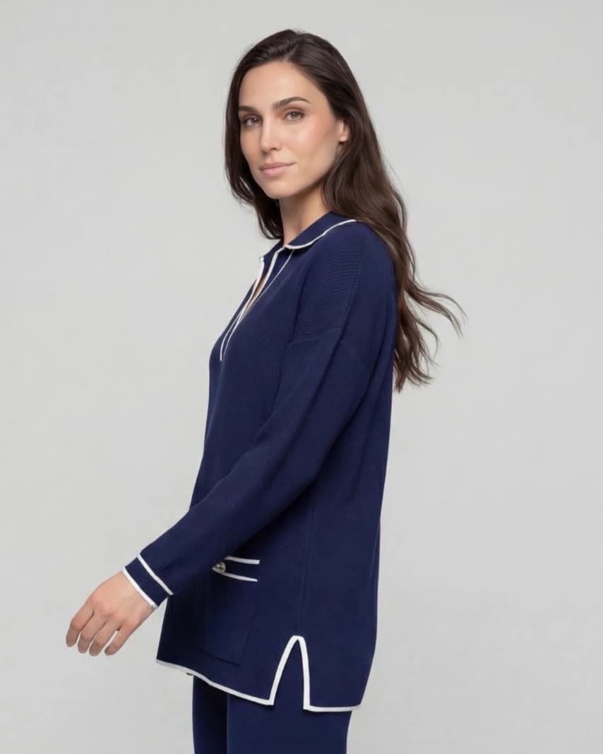 Sueter Polo Lodi Azul - vista secundaria