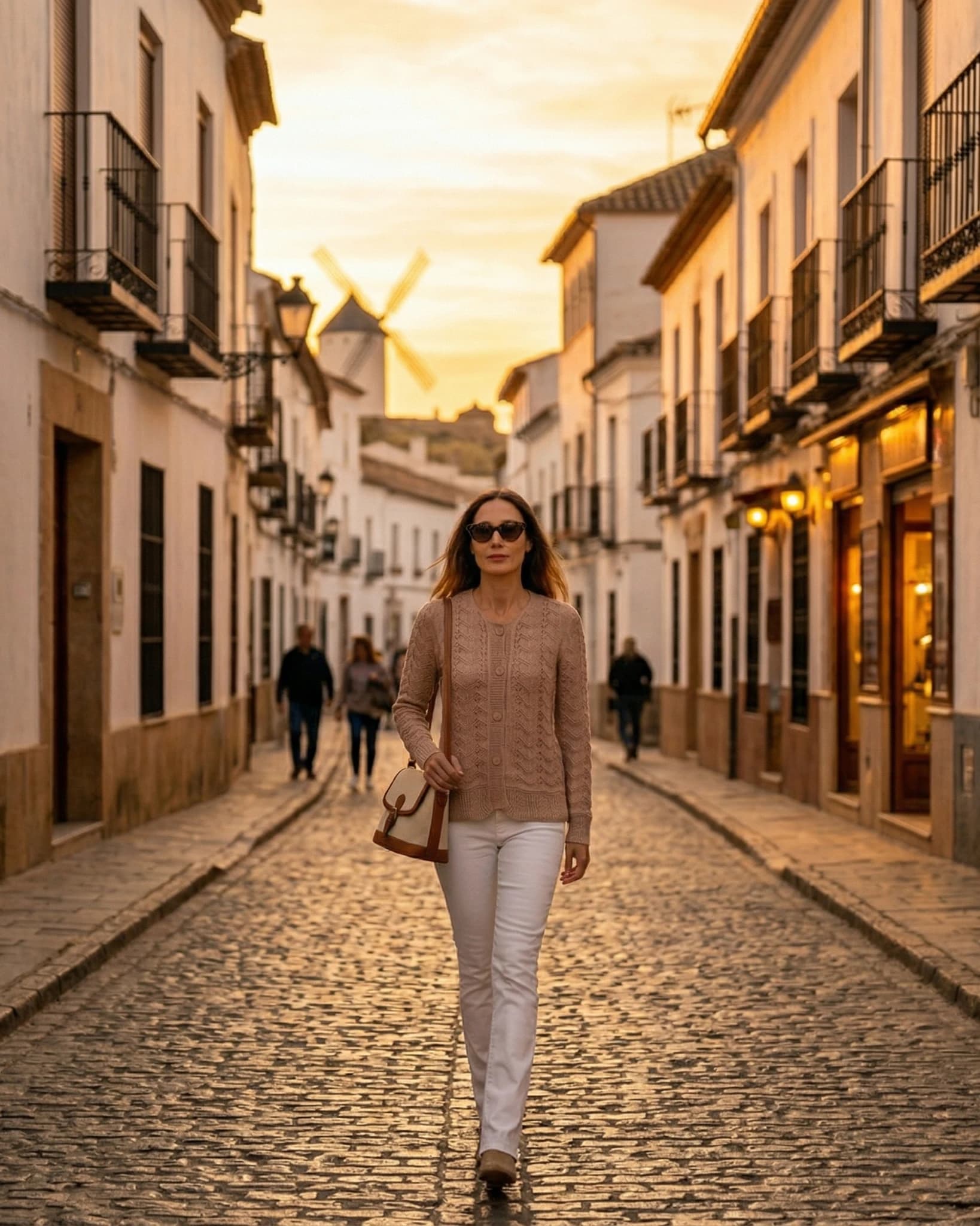 CHAQUETA CALADO ONDAS BEIGE - vista secundaria