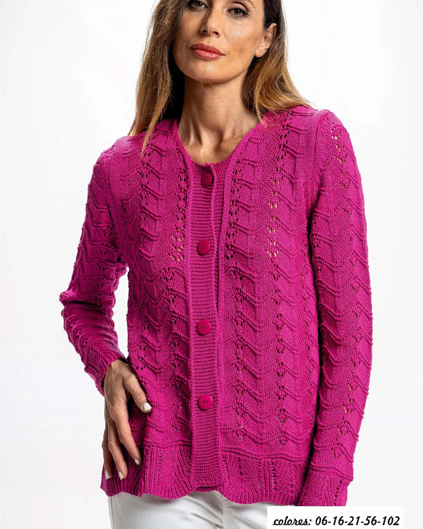 CHAQUETA CALADO ONDAS RUBI