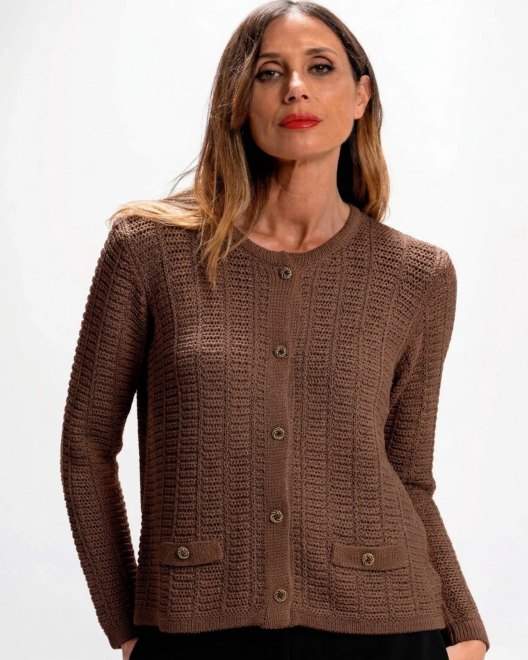 CHAQUETA CHANEL CINTA MARRON