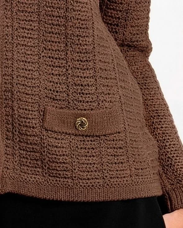 CHAQUETA CHANEL CINTA MARRON - vista secundaria
